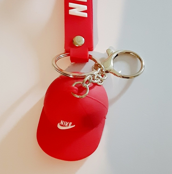 Nike Red Keychain with Cap Design - Picture 2 of 4